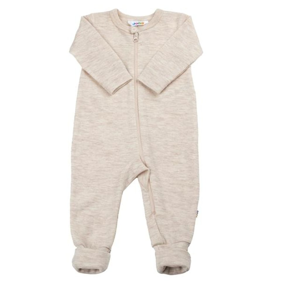 Wollen Jumpsuit Met Rits - Creme (Joha)