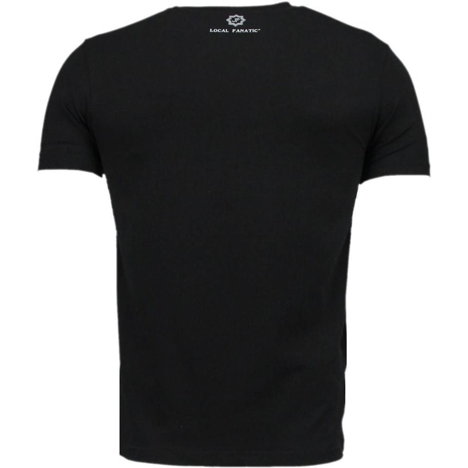 El Patron Escobar - Digital Rhinestone T-Shirt - Zwart