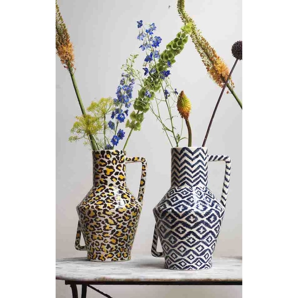 Vase Handpainted Leopard