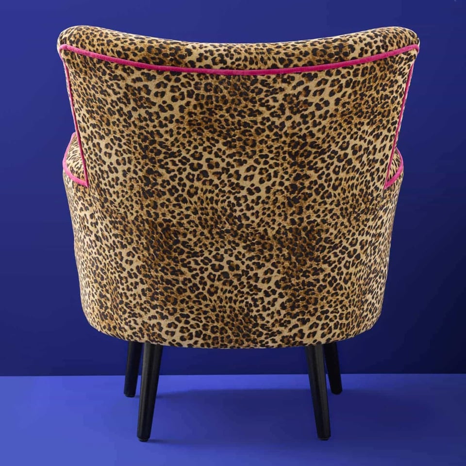 Fauteuil Jungle Love Panter 77x76x83cm Fuchsia Bies