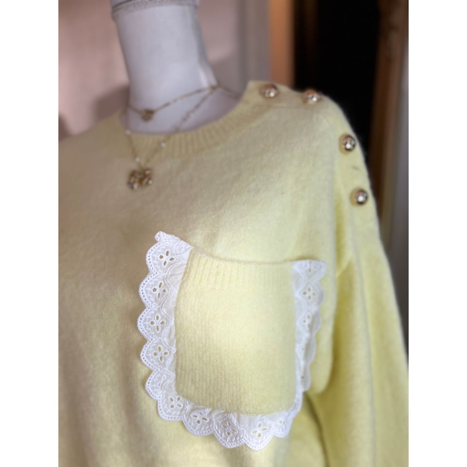 Soft Yellow new Jaune Pullover  - OneSize36.38.40