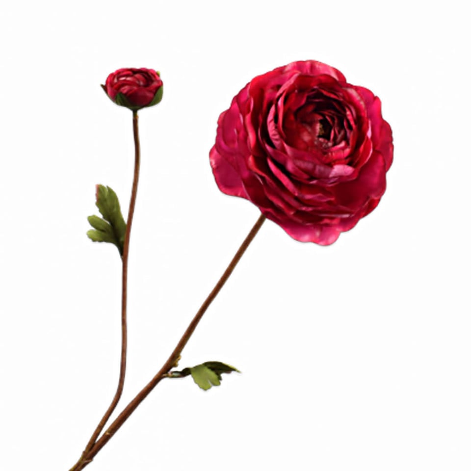 Kunstbloem Rankonkel 2 Bloemen Tak 65cm in 5 Kleuren