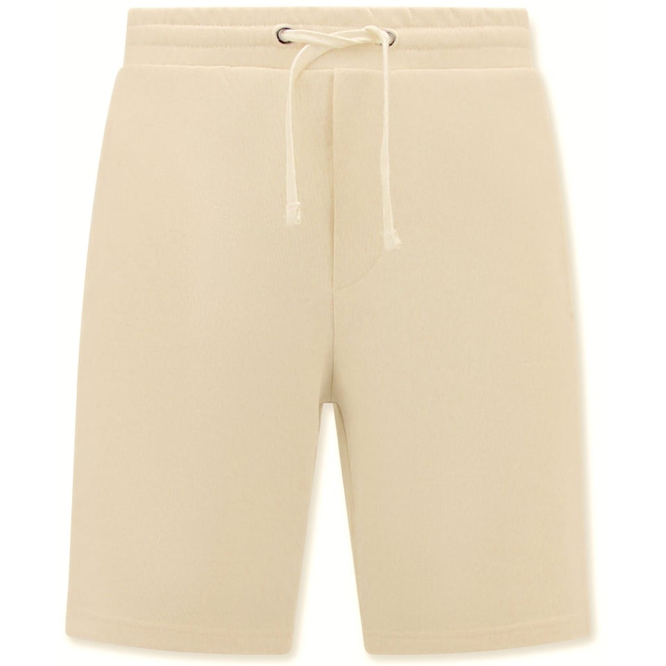 Hoodie Heren - Sweat Shorts Heren - SET - Beige