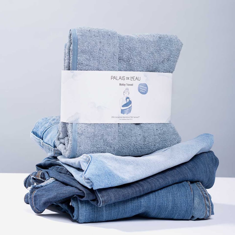 Babyhanddoek biologisch - Palais de l'eau - Denim