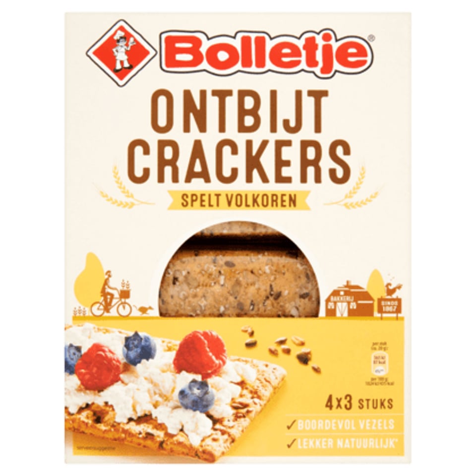 Bolletje Ontbijtcrackers Spelt Volkoren