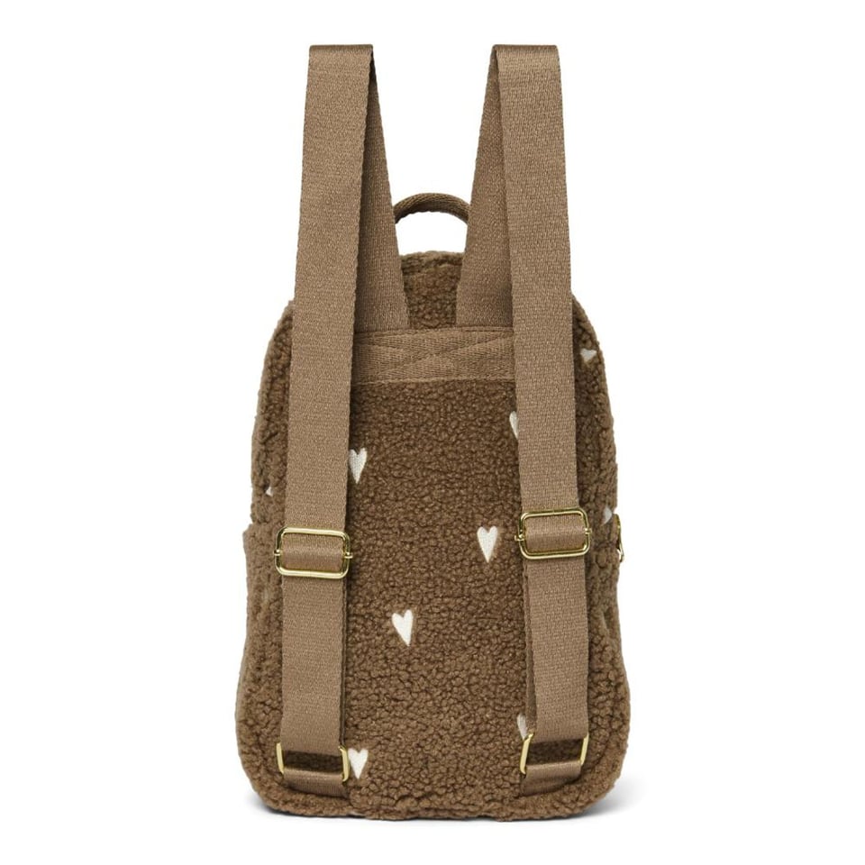 Noos Brown Teddy Hearts Mini Backpack