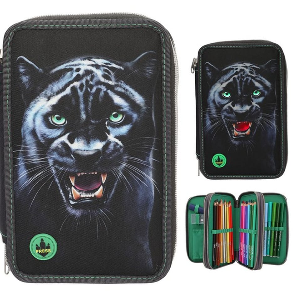 Adventure World Kleurpotloden Etui Panter