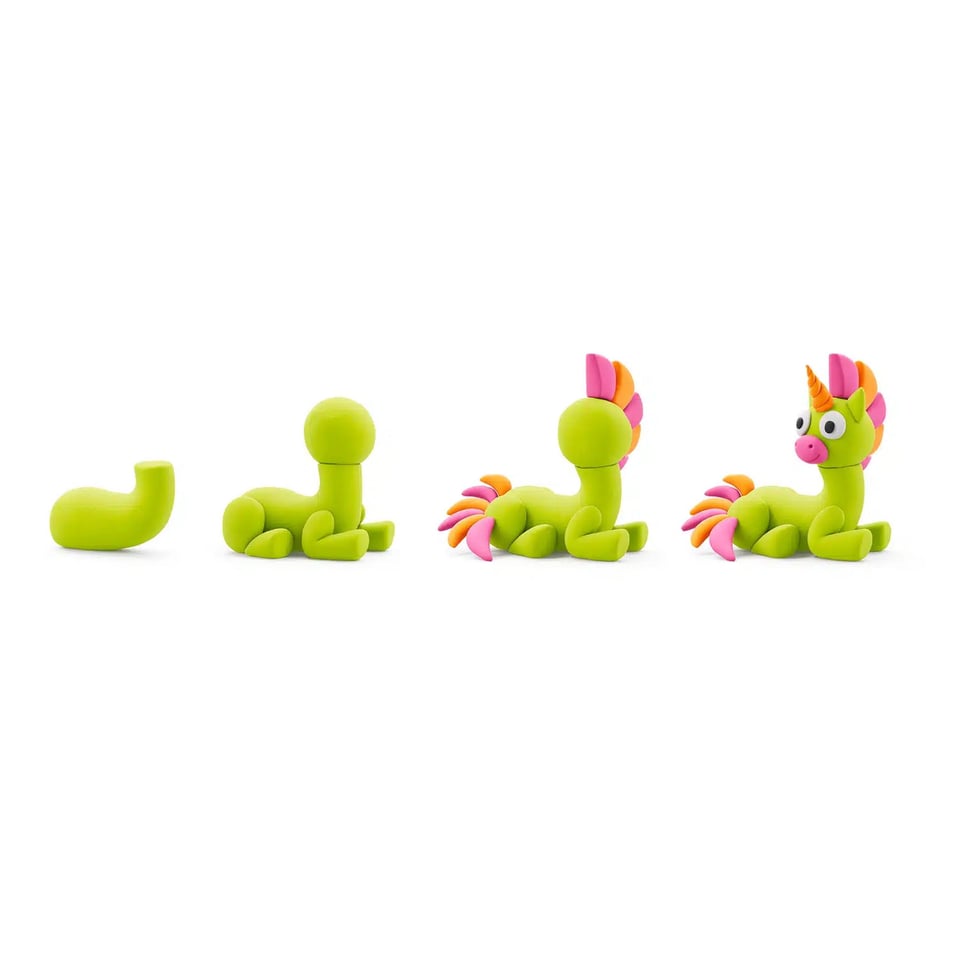 Hey Clay Boetseerklei Rainbow Unicorn- Sparky 3 Kleuren