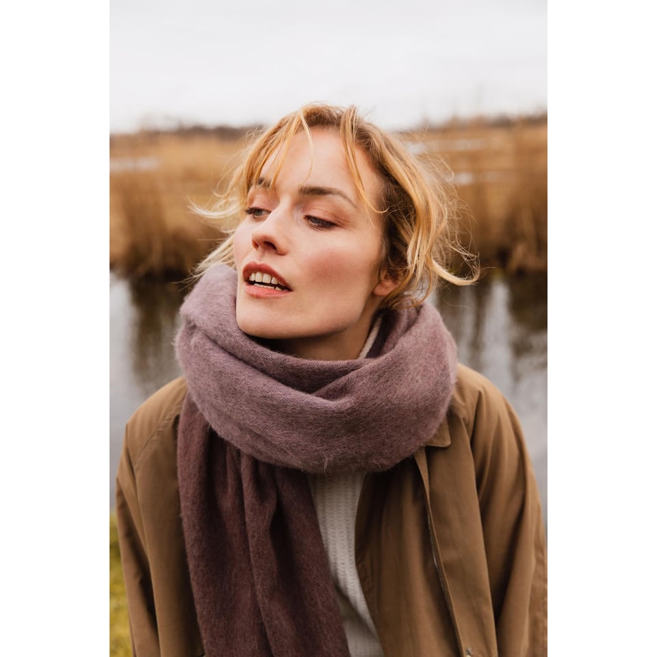 Soft Aubergine, Alpaca Sjaal