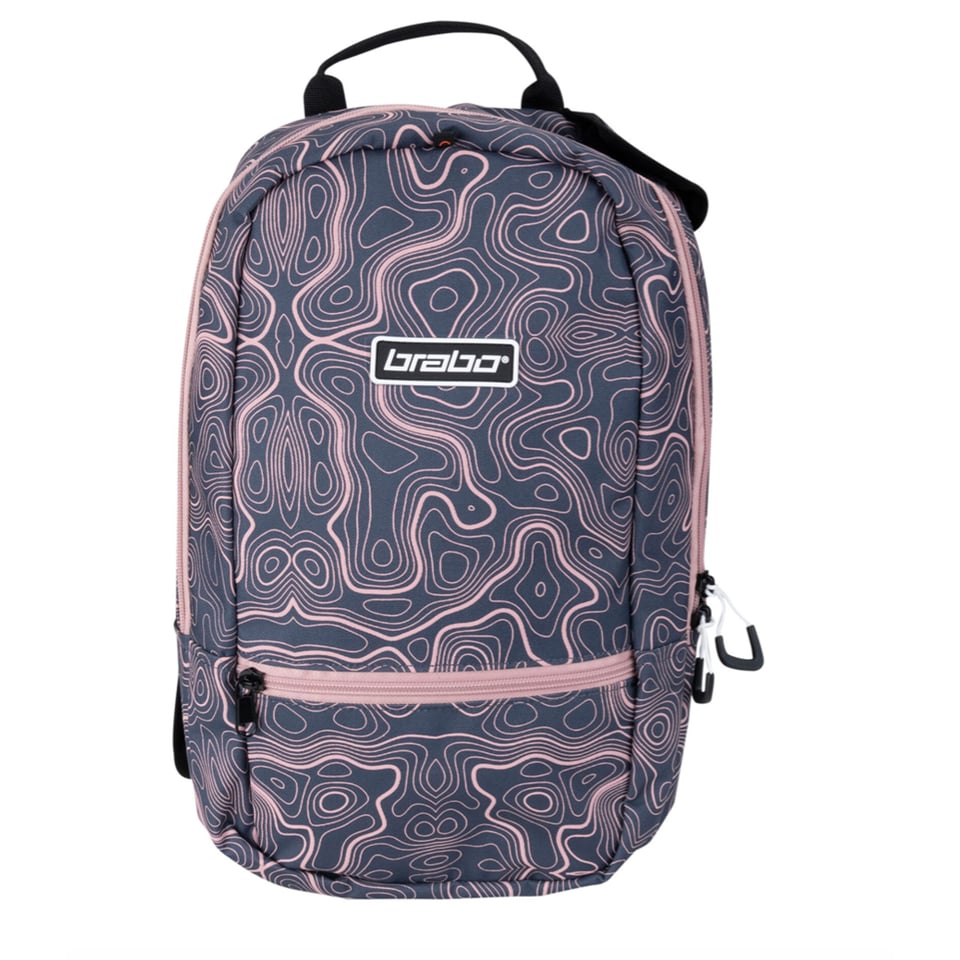 Brabo Backpack Fun Lines Grey / Soft Pink