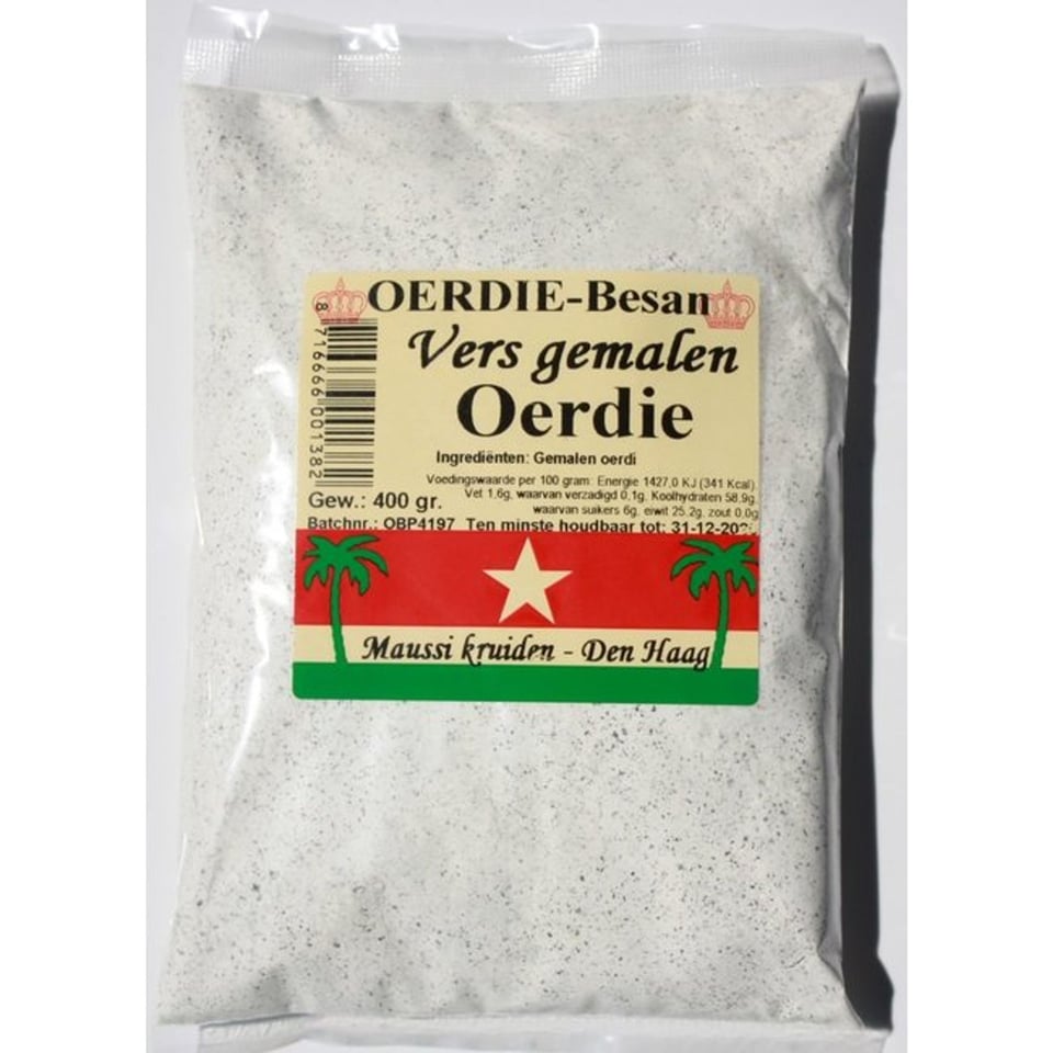 Oerdie Besan - Gemalen Oerdie 400gr Maussi Kruiden