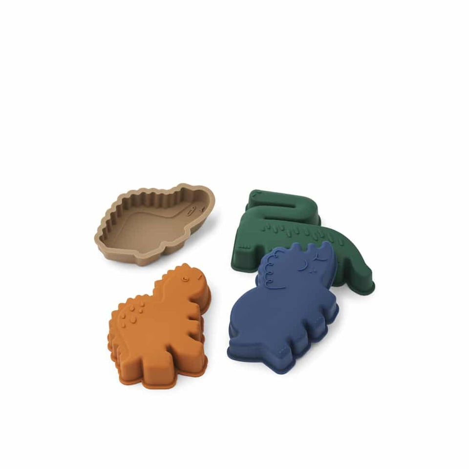 Liewood Gill Dino Sand Moulds 4-Pack Dinosaurs / Mist