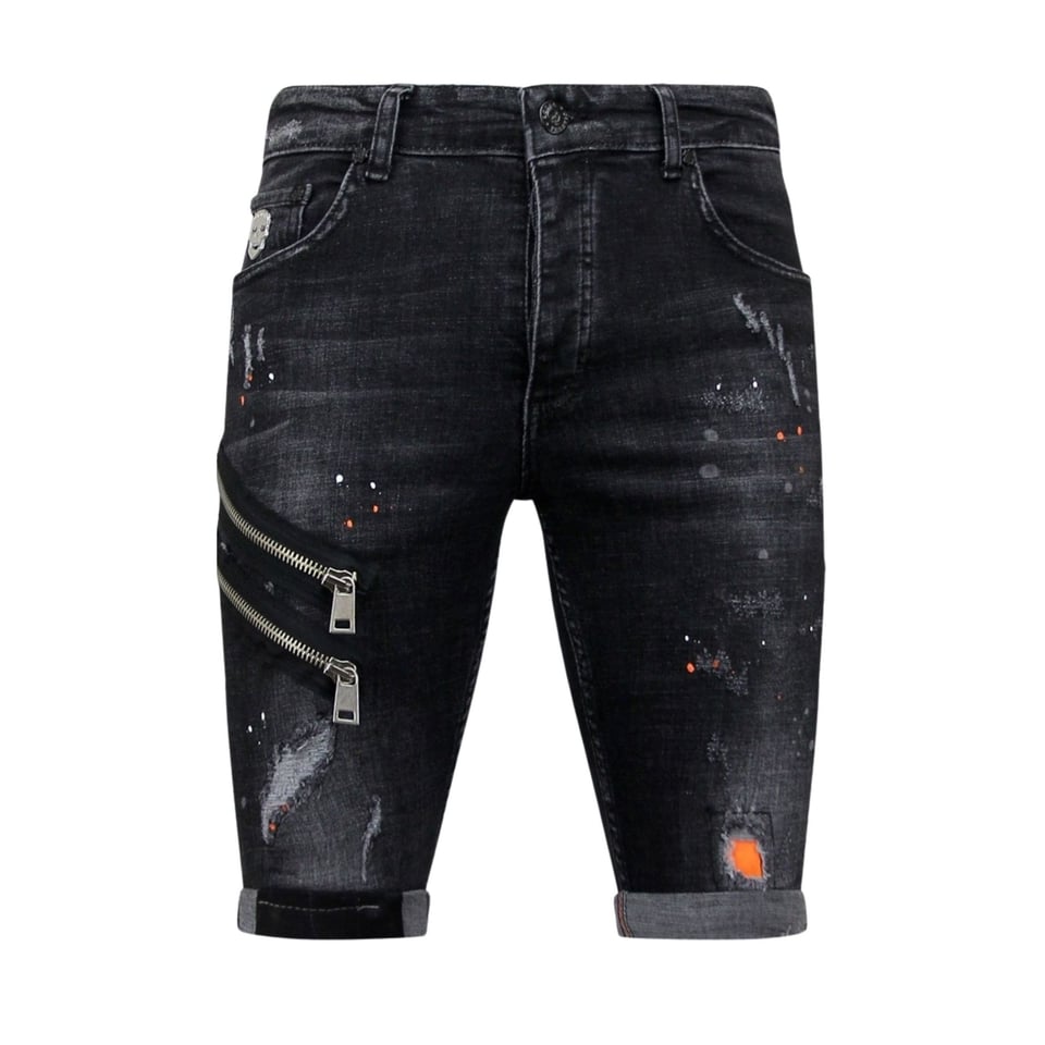 Exclusieve Slim Fit Korte Broek Heren - 1019 - Zwart