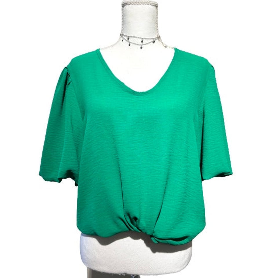 Bell sleeve top Green