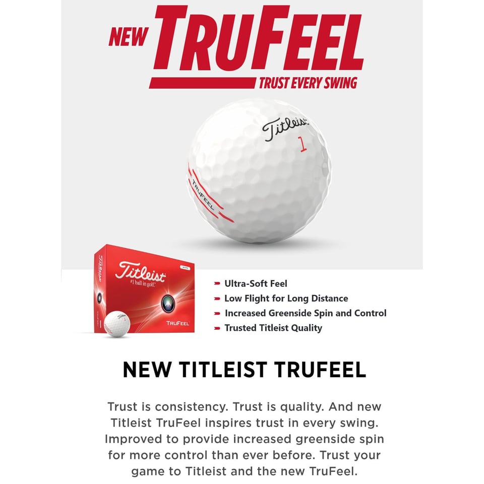 TITLEIST TRUFEEL Golfbal Wit