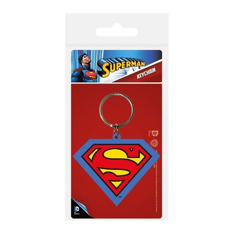 Superman Logo Rubberen Sleutelhanger