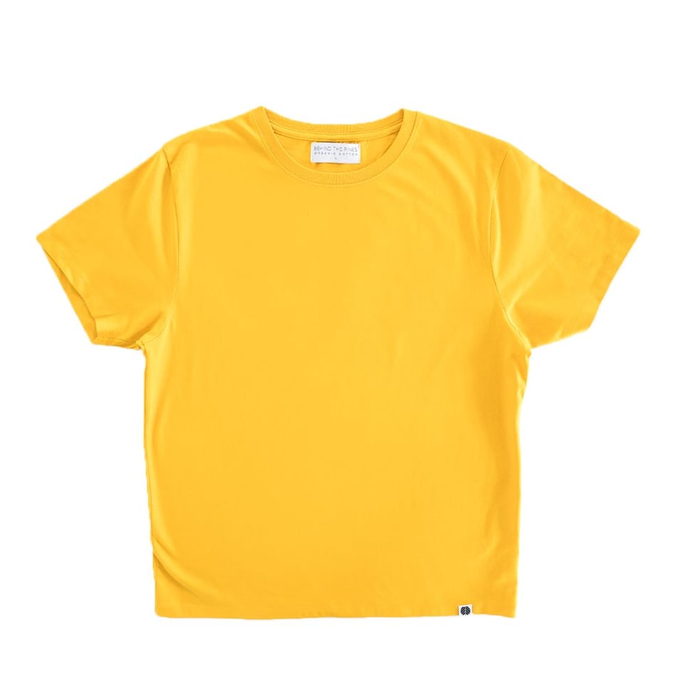Behind The Pines Behind The Pines Organic Tee Regular Fit Sunset Yellow