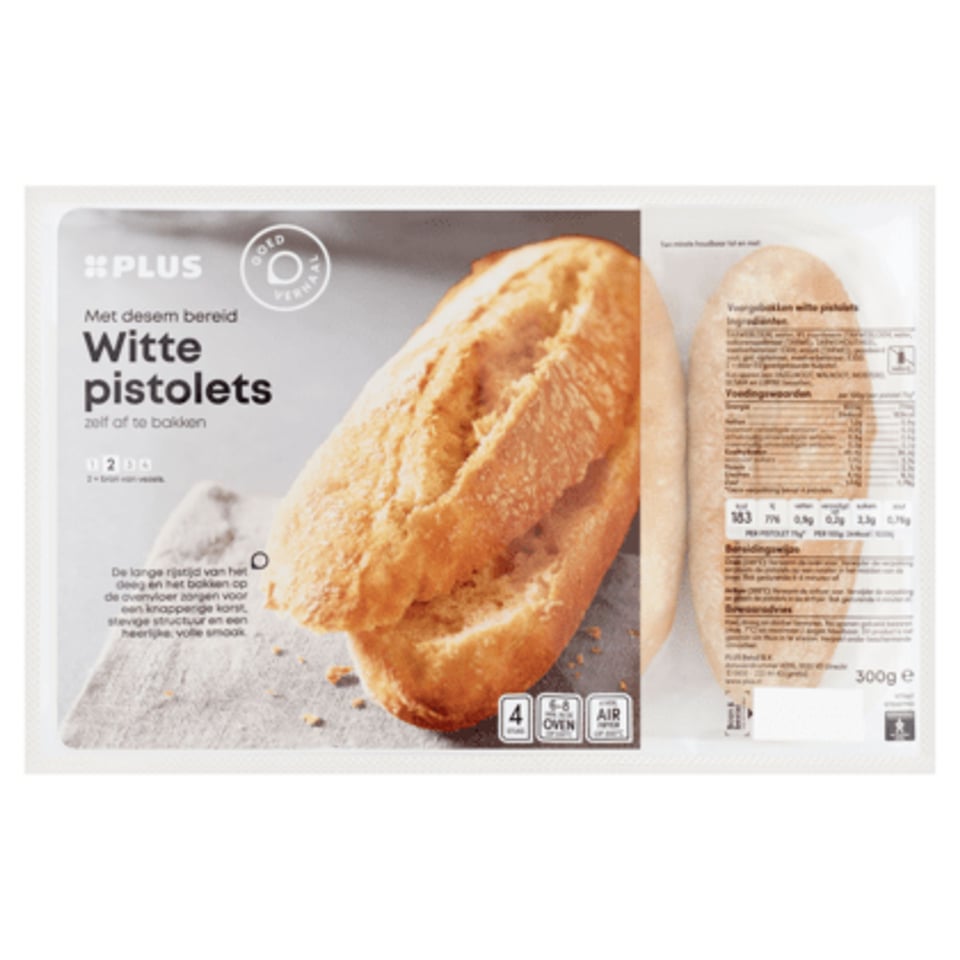 PLUS Witte Pistolets Met Desem Bereid