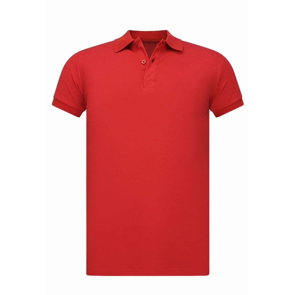 Heren Polo - Poloshirts Heren Korte Mouw - Polo Shirt Heren - Slim Fit - A150 - Rood