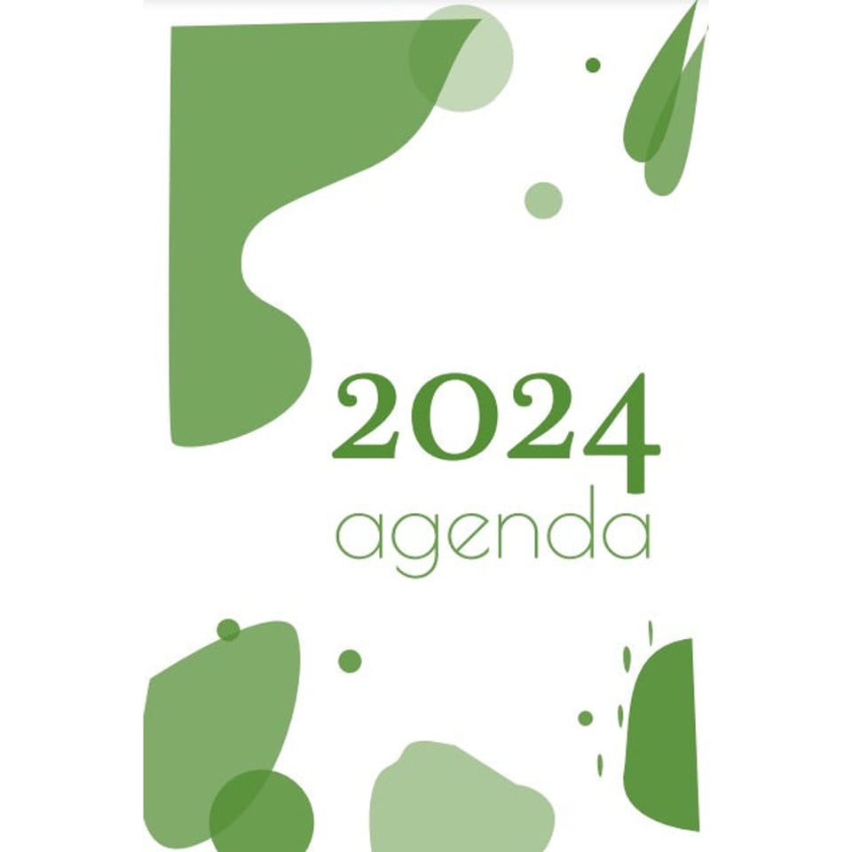 Sustainable 2024 agenda - recycled paper - Black Cat - Dutch/English