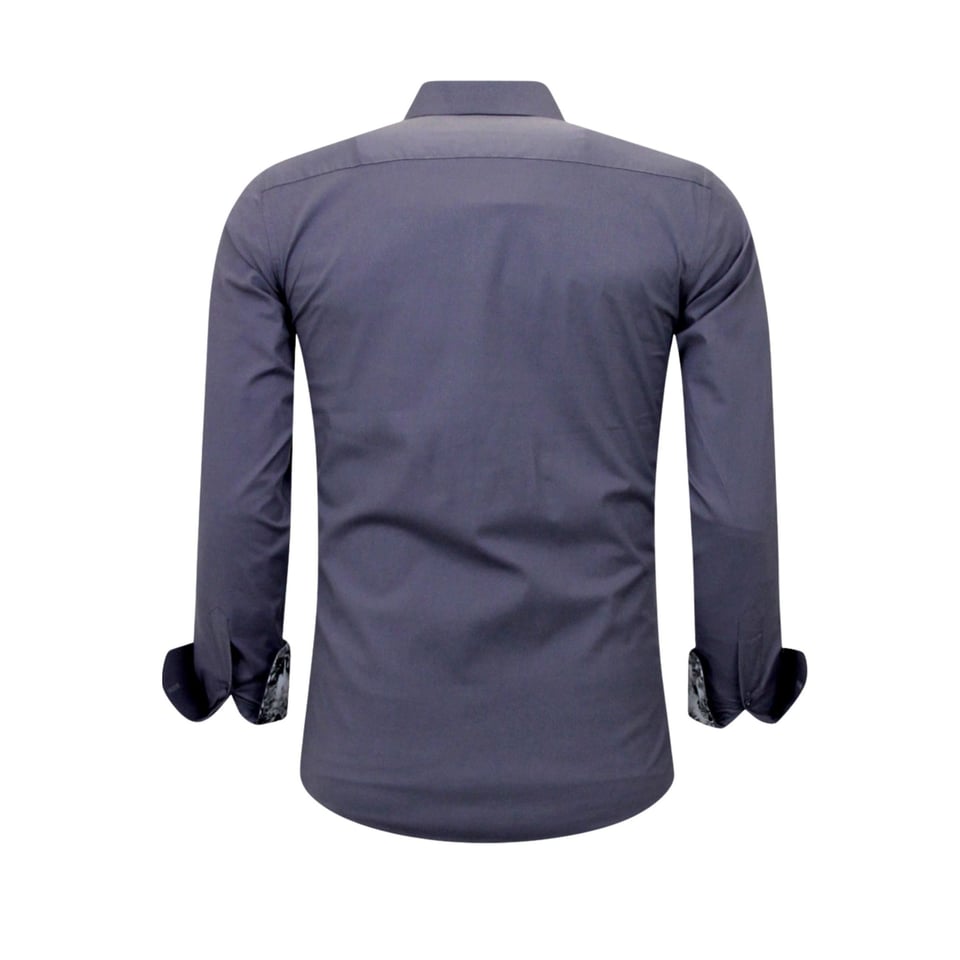 Blanco Heren Overhemd - Slim Fit - 3042NW - Grijs
