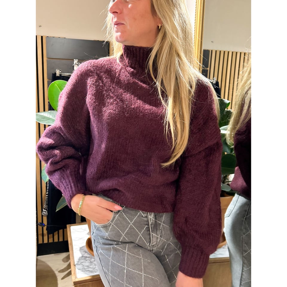 Paris Clara knit - Aubergine - oneSize