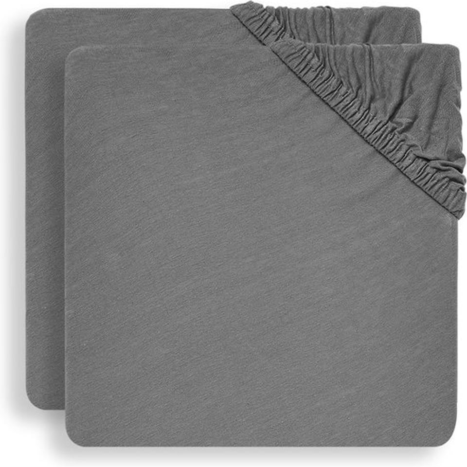 Hoeslaken 60x120cm (2pack) Storm Grey Jersey