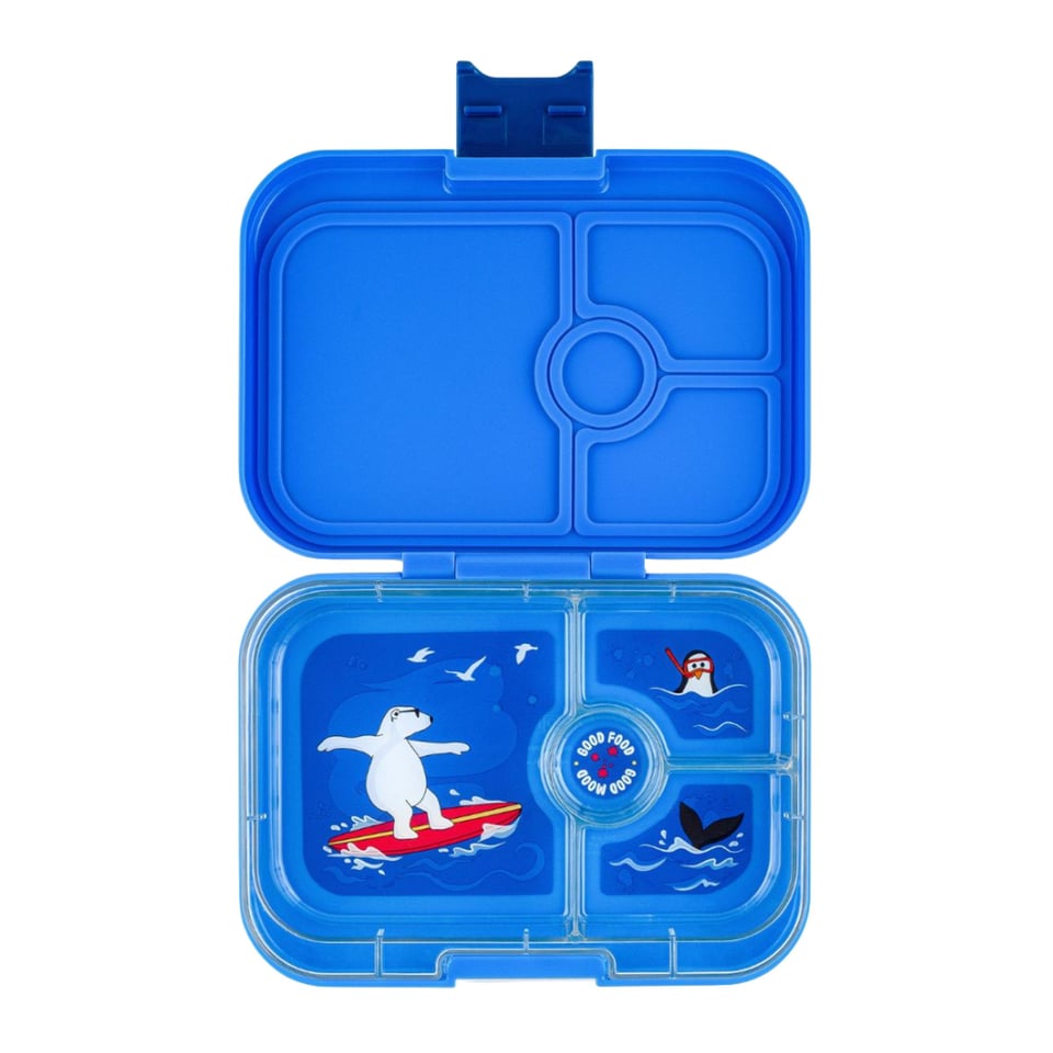 Yumbox Panino 4-Vakken - Surf Blue / Polar Bear Tray