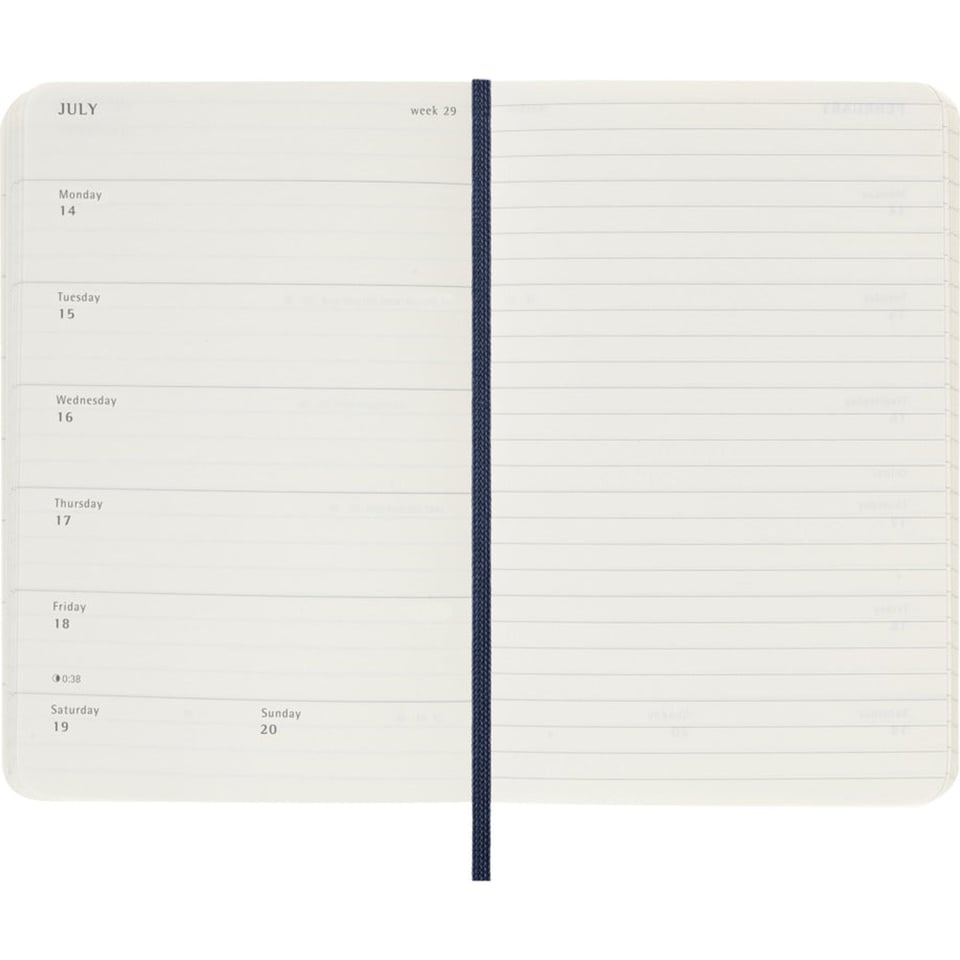 Moleskine 18 Months Diary Weekly Softcover Pocket 2025-2026