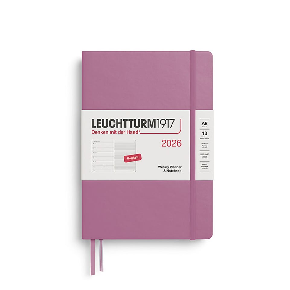 2026 Weekly Planner & Notebook 12 Months Medium A5