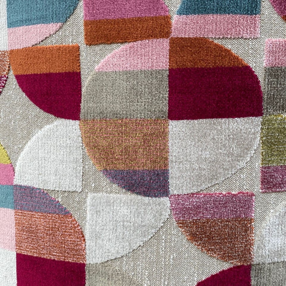 Lampenkap Patch Multicolor Velours 45x30cm