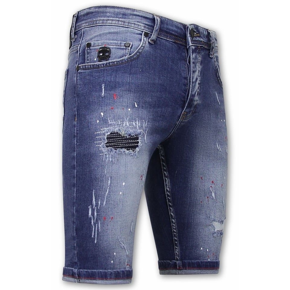 Korte Broek Met Verfspatten Heren - 1043 - Blauw