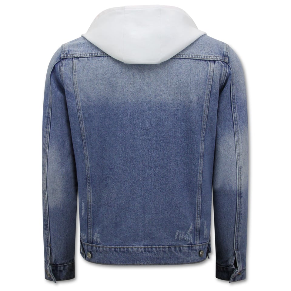 Denim SpijkeJack Met Capuchon Heren - RJ-966 - Blauw