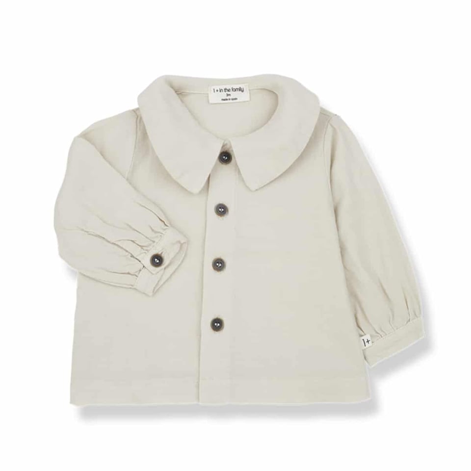 1+ In The Family Gina Collar Blouse Oatmeal