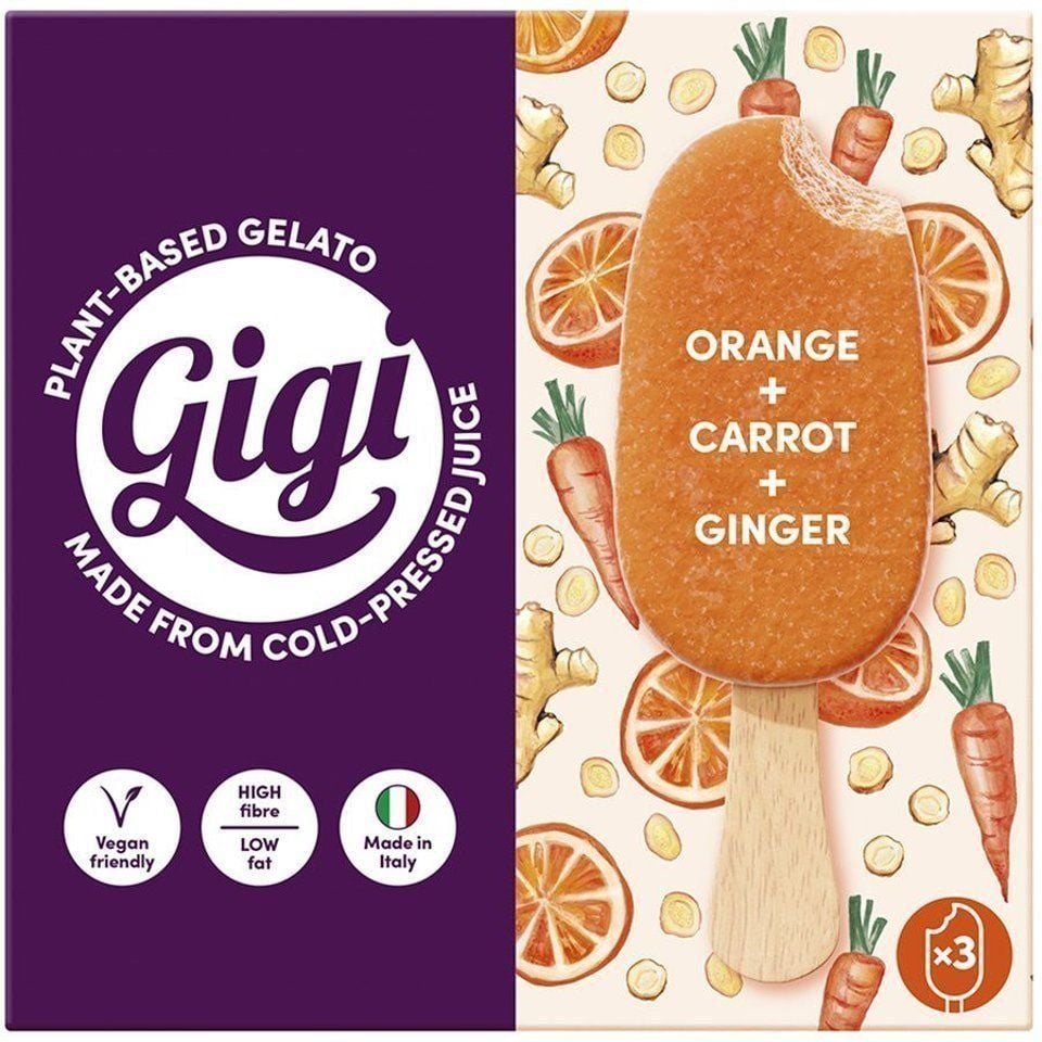 GIGI GELATO Ice Cream Bar Orange, Carrot and Ginger Peddler