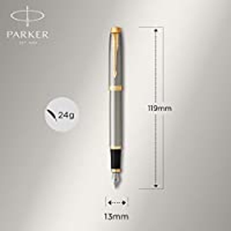 Parker Fountain Pen IM stainless steel GT - silver
