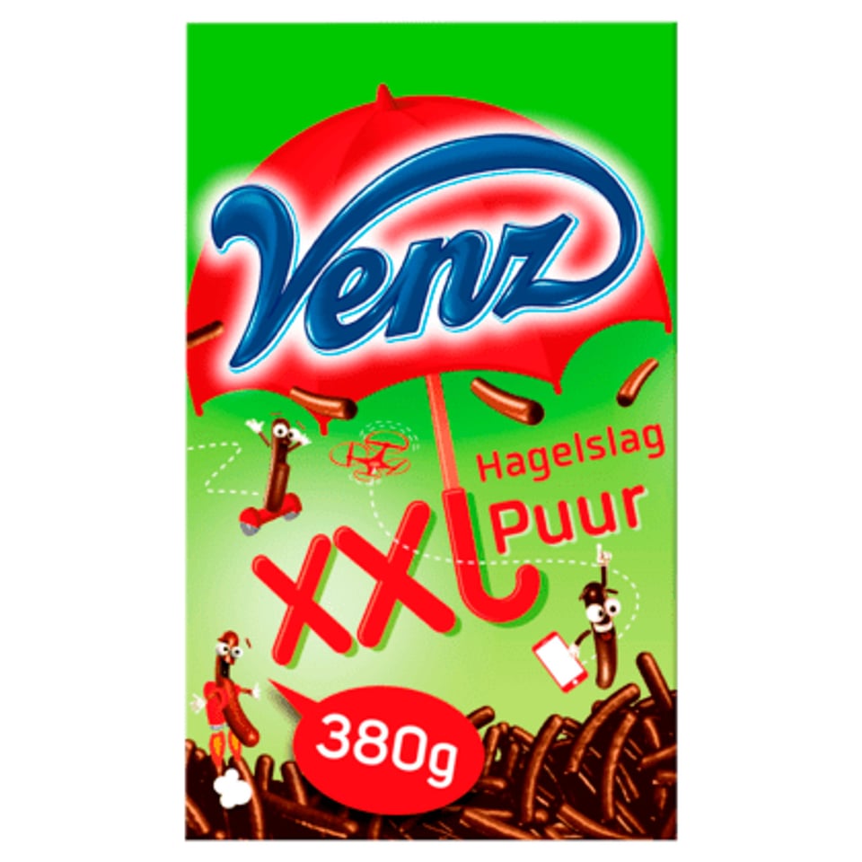 Venz Chocoladehagelslag XXL Puur
