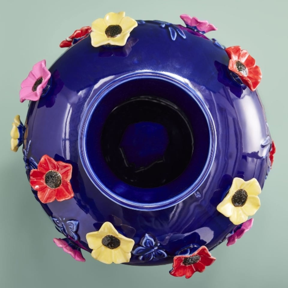 Vaas Primavera Blauw Keramiek 35x37cm Handgemaakt