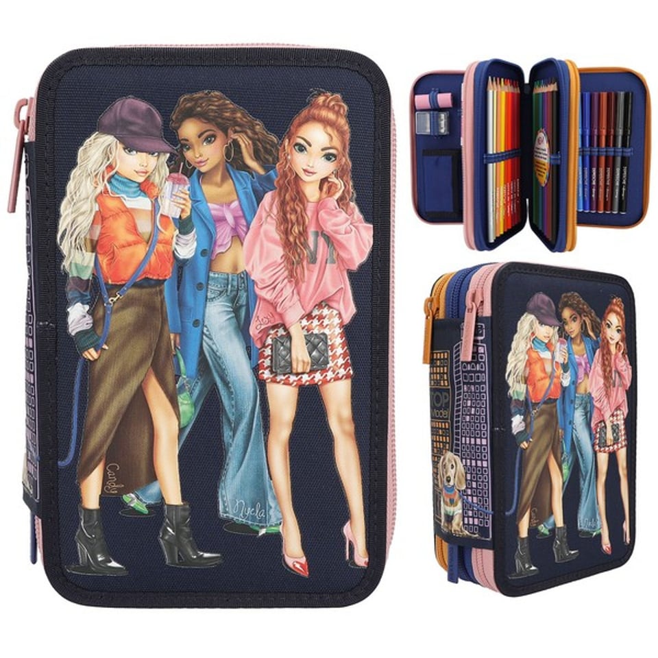 TOPModel Kleurpotloden & Viltstiften Etui City Girls
