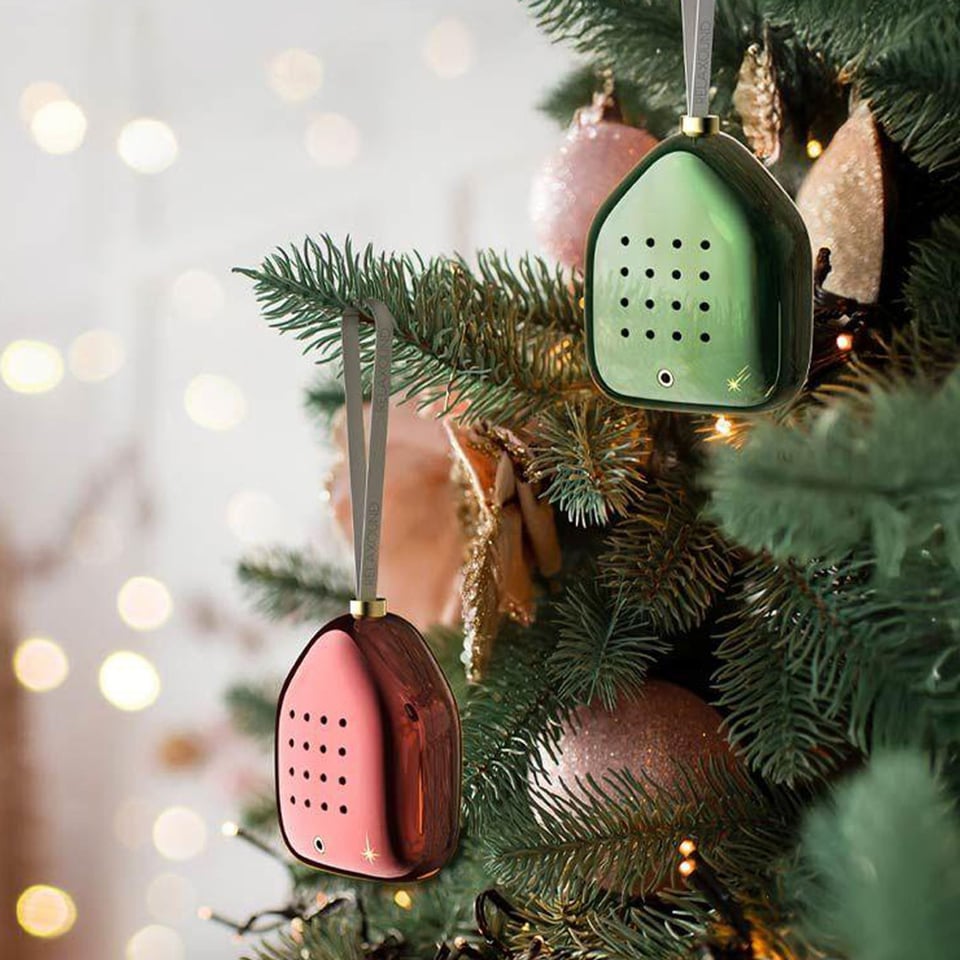 Kerstballen Set Jingle Bells Met Kerstgeluiden Groen Rood Goud 6x7cm