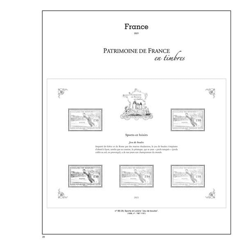 Patrimoine De France en Timbres SC - 2021