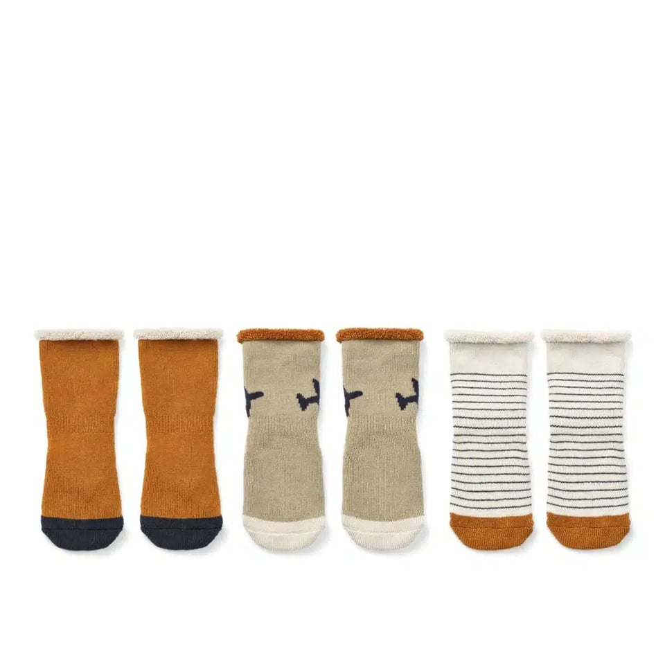 Liewood Eloy Baby Socks 3-Pack Gone Flying Mix