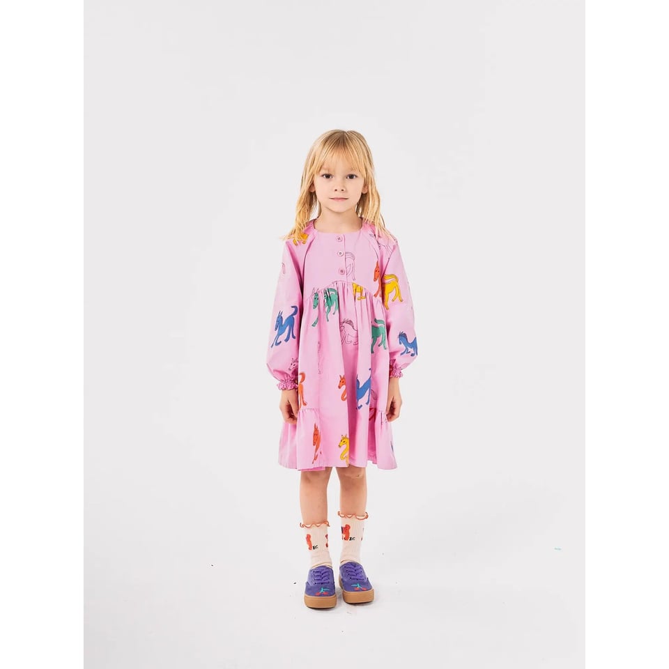 Bobo Choses Wonder Horse All Over Woven Dress