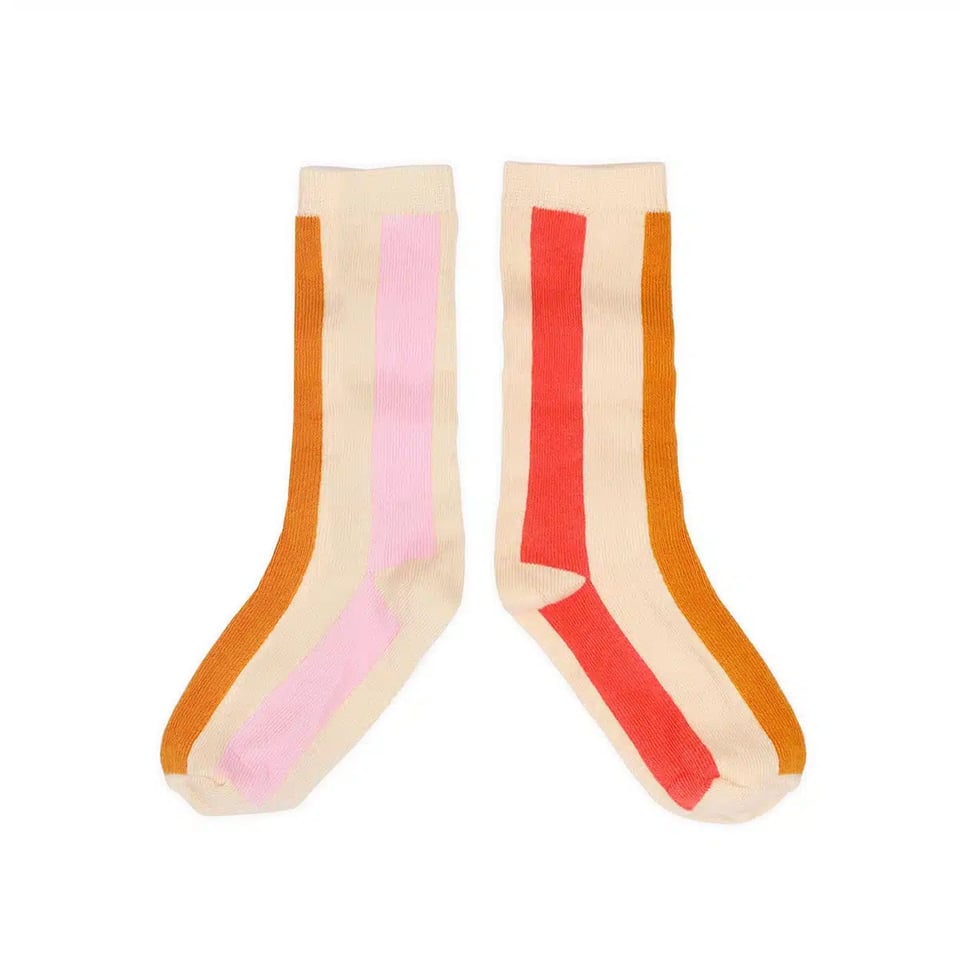 Sproet & Sprout Socks Stripes Nectarine