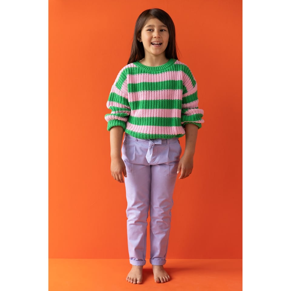 Yuki Kidswear Chunky Knitted Sweater - Spring Stripes
