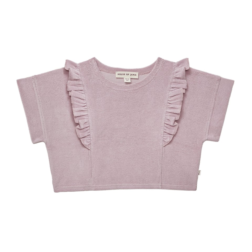 House of Jamie Relaxed Ruffled Tee Rose Lilac