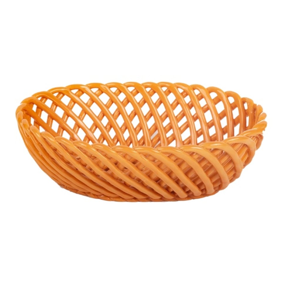 Kitsch Kitchen Porcelein Mandje Ovaal Oranje M