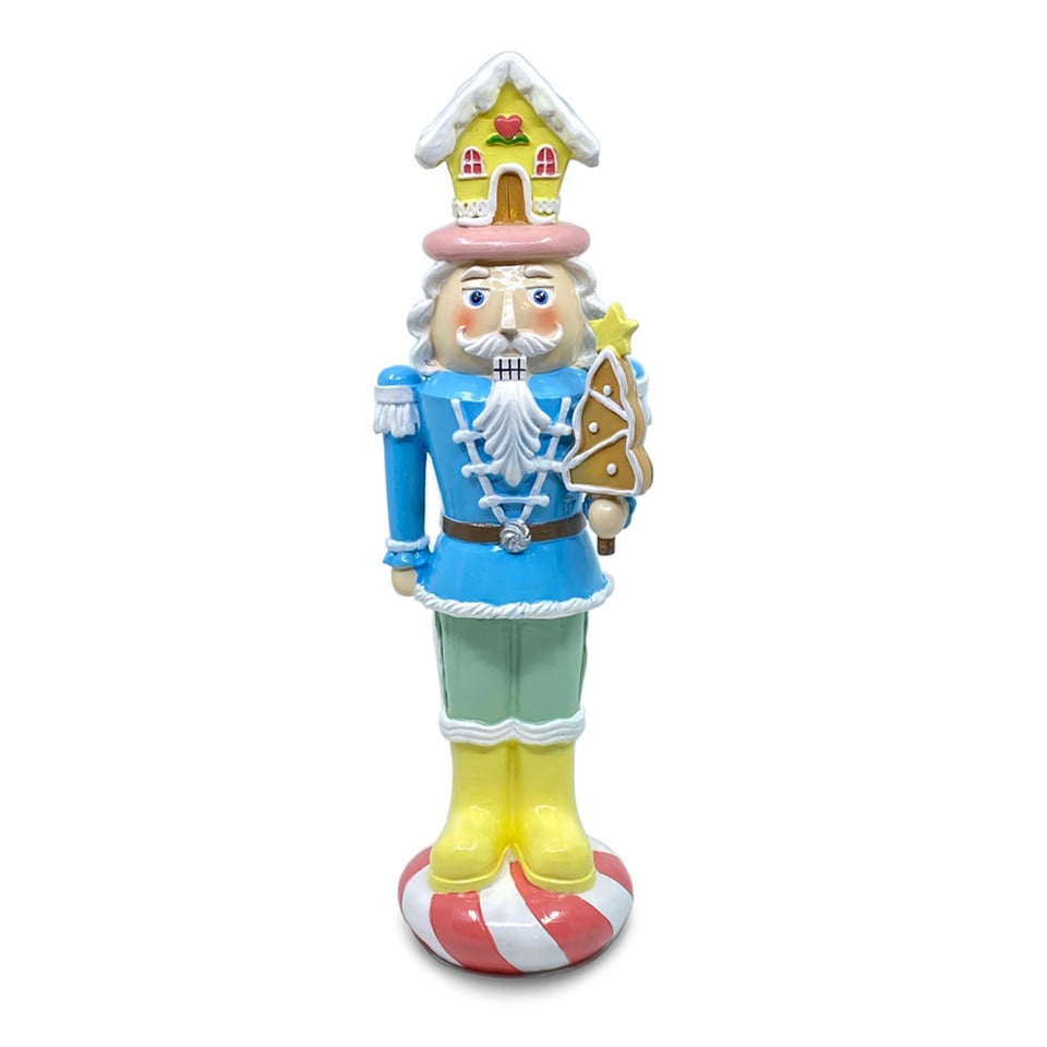 Beeld Notenkraker Royal Guard Pastel Blauw 13x36cm