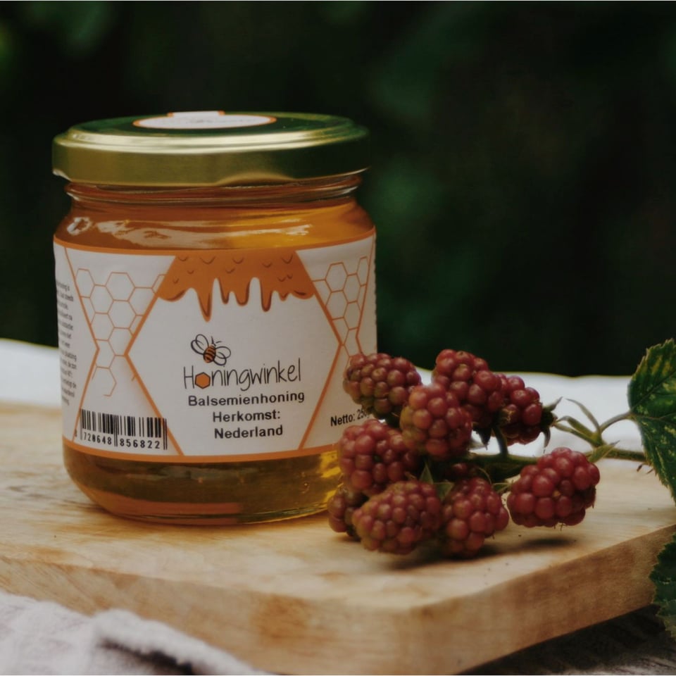 Balsemienhoning 450g Nederland Honingwinkel (vloeibaar) - 450g