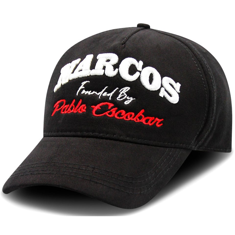 Baseball Cap Heren - Narcos Pablo Escobar - Zwart - One Size